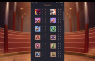 Rooster Rumble paytable