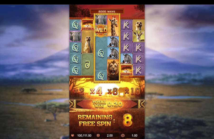 Safari Wilds free spins feature
