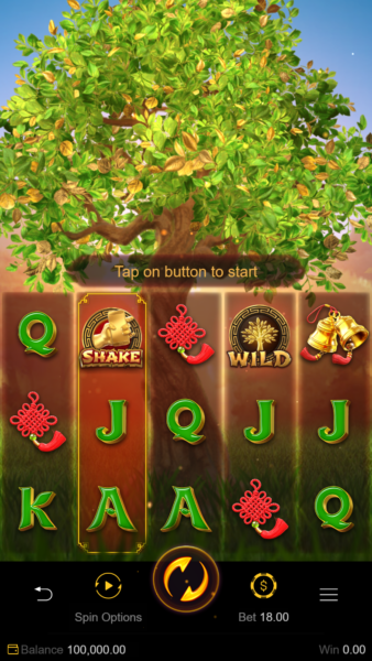 Traditional Chinese imagery in the Tree of Fortune slot